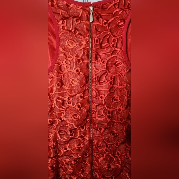 Laundry by Shelli Segal Red Sleeveless Sheath Dress- Size 8 - Picture 5 of 5